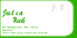 julia muk business card