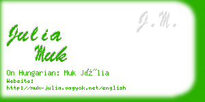 julia muk business card